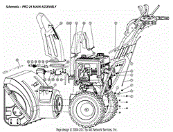 DR Power Snow Blower Pro 24 Parts Diagram for SB Pro 24 Main Assembly