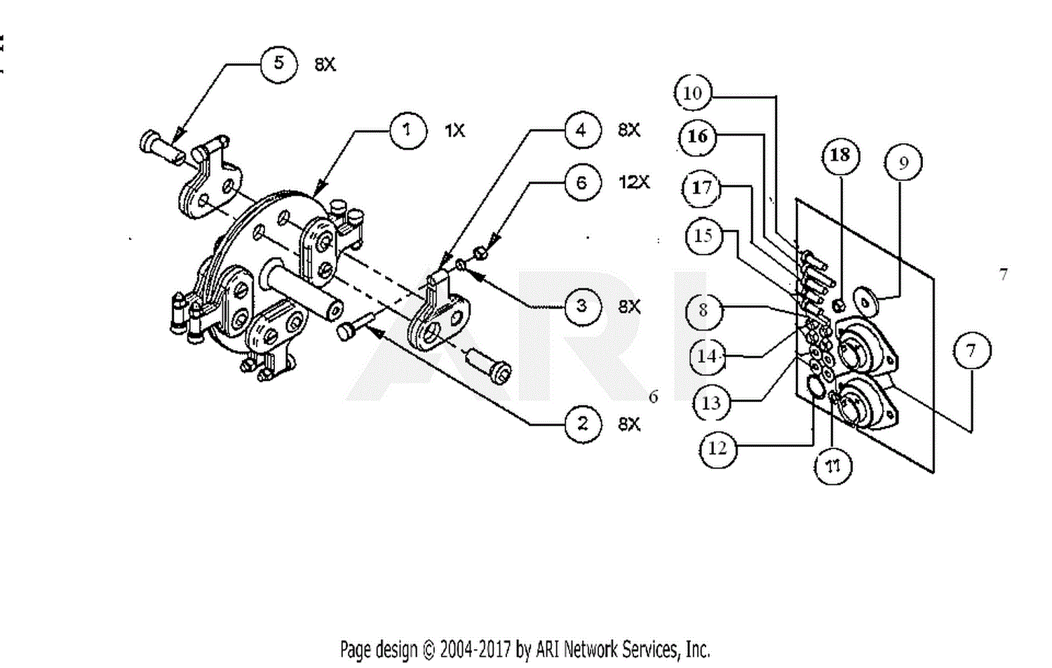 Dr Power Gt Cutter Head (8 Tooth) Parts Diagram For Stgt Cutter Head