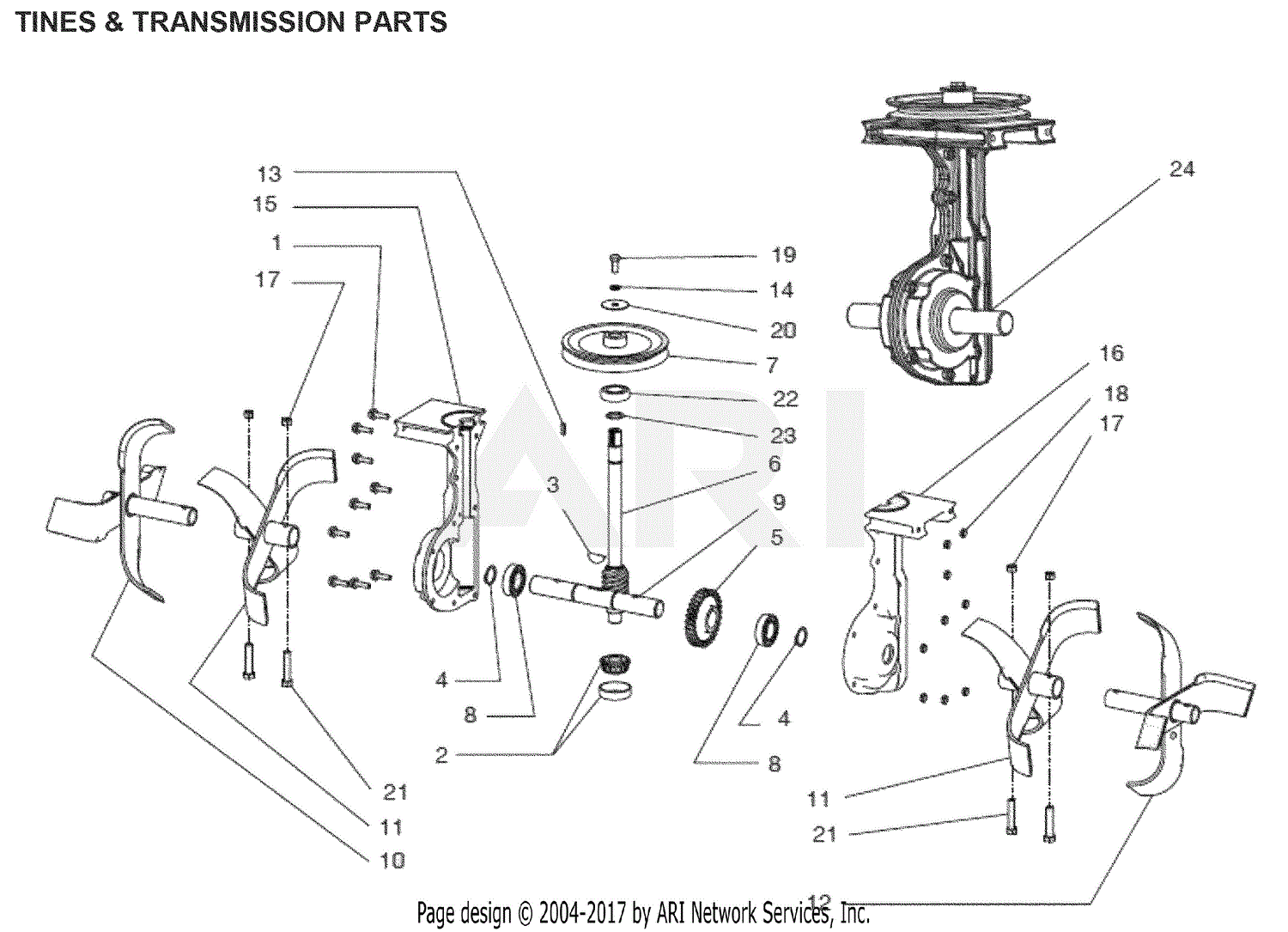 DR Power Front Tine (PREMIER-FRT) Parts Diagram for Front Tine Tines ...