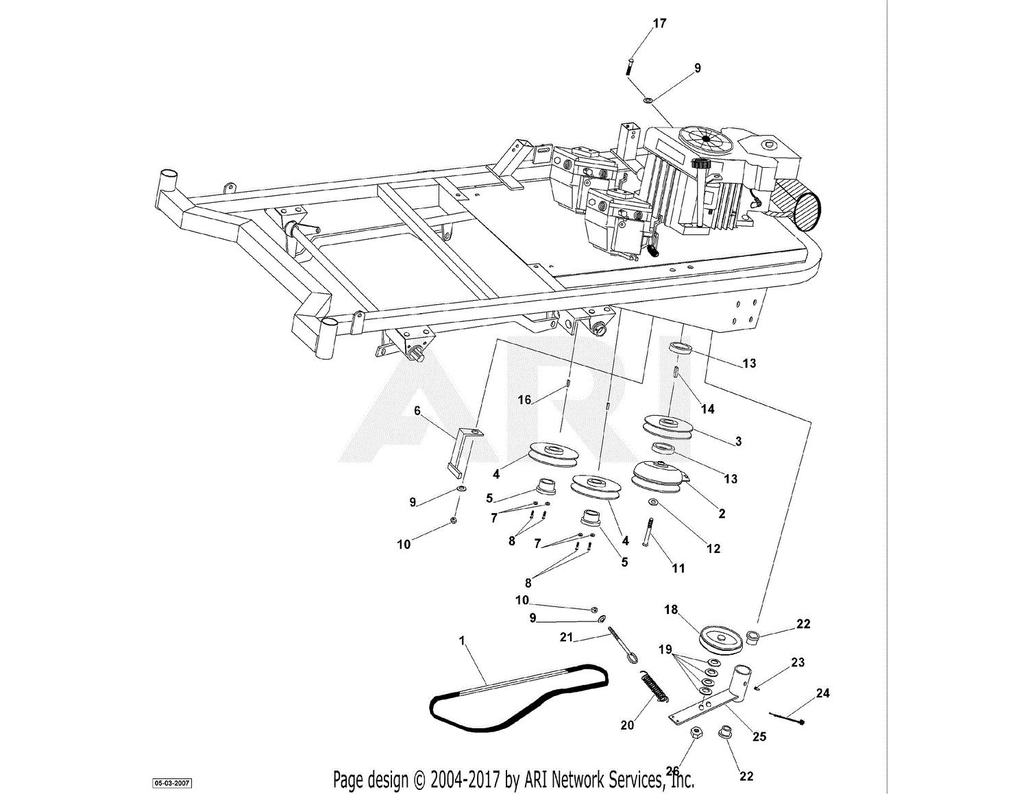 DR Power Chassis Parts Diagram for Lower Assembly