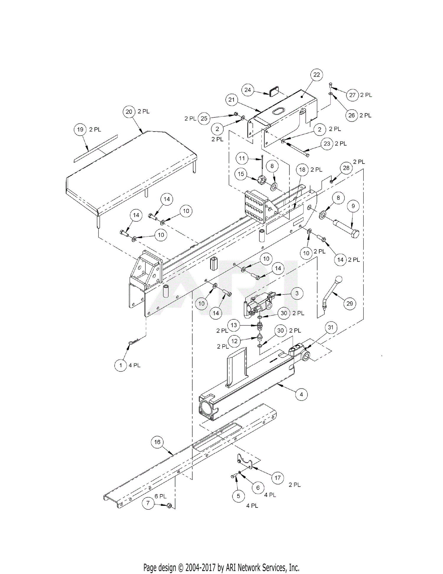 Dr Power Gas Powered Wds Dxx 308111 308121 Parts Diagram For Beam Assy