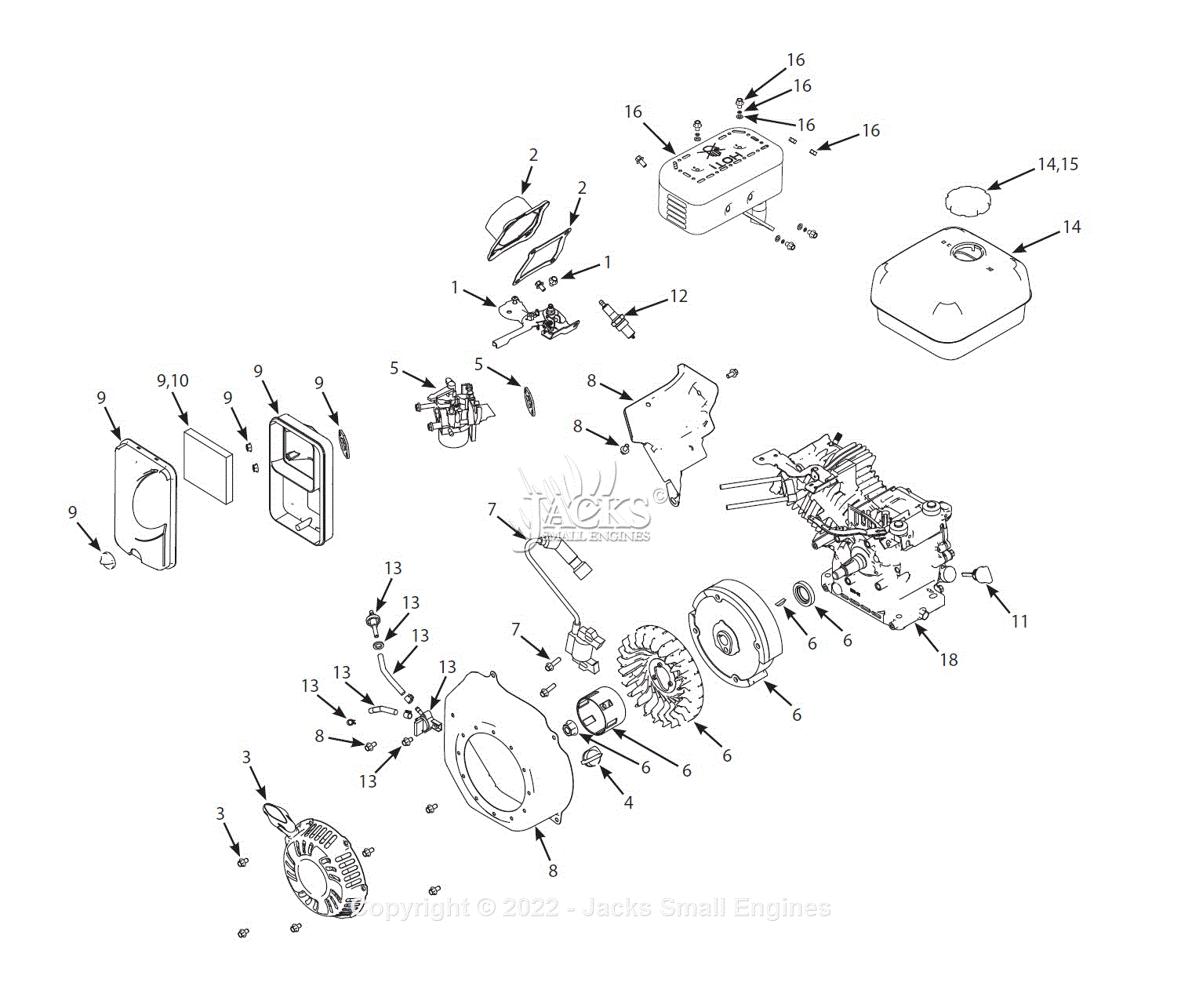 Earthquake Series 036438 Model Year 2020 Parts Diagram For Parts