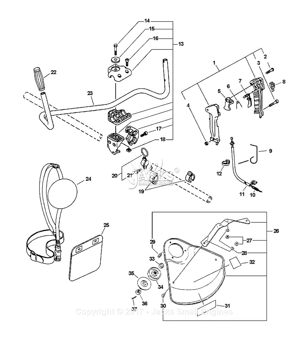 Echo 99944200521 U-Handle_Blade Conversion Combo Kit Parts Diagram for ...