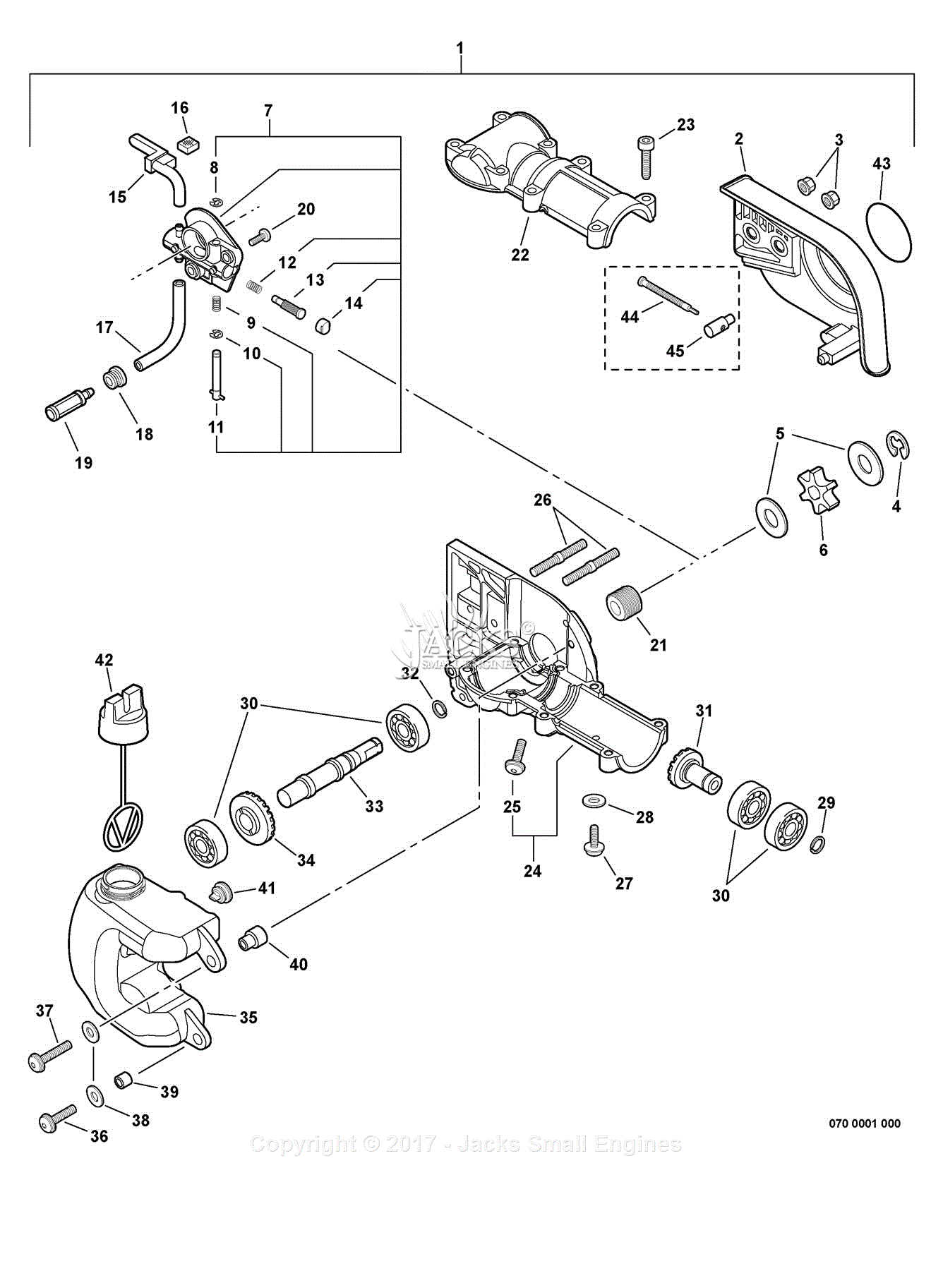 Echo 99944200530 Power Pruner Attachment Parts Diagram for Gear Case