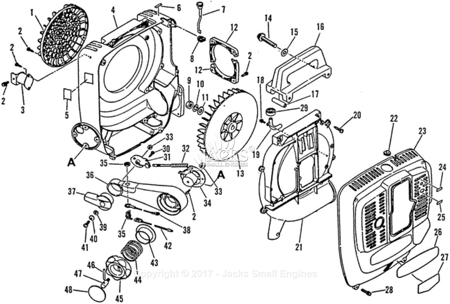 Echo PB-300E S/N: 0000000 - 0049617 Parts Diagram for Fan, Housings