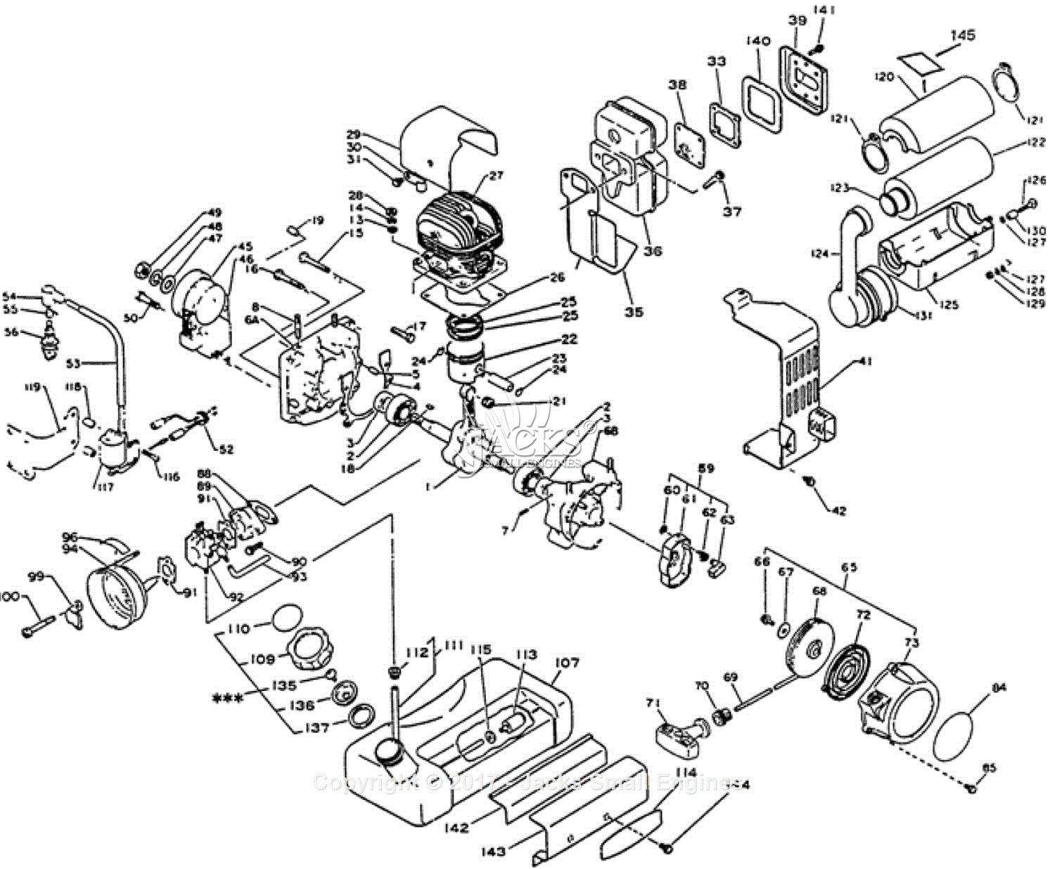 Echo PB-400E S/N: 128096 - 249241 Parts Diagram for Engine, Intake ...