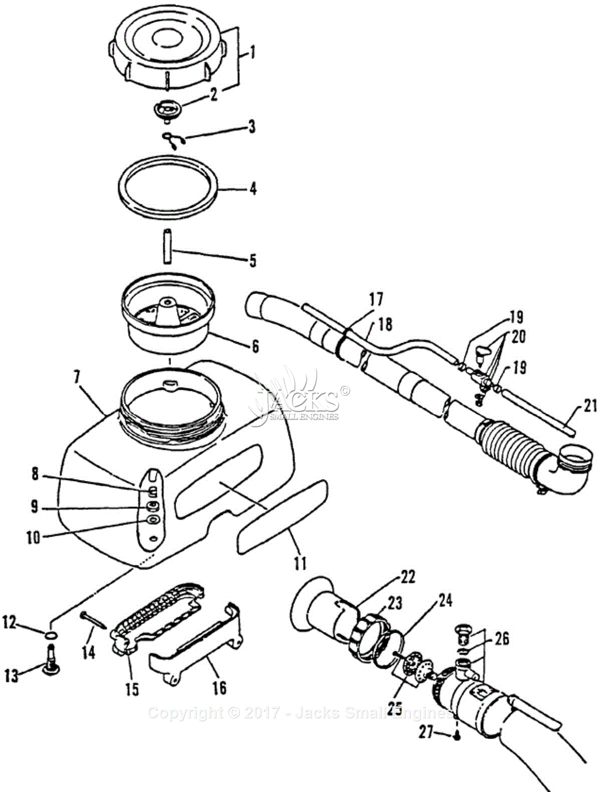 Echo PB-4500 S/N: 0000000 - 0034075 Parts Diagram for Mister Attachment ...