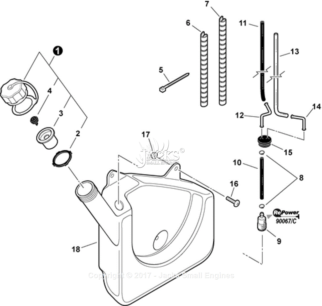 Echo PB-46HT S/N: 001001-999999 Parts Diagram for Fuel System