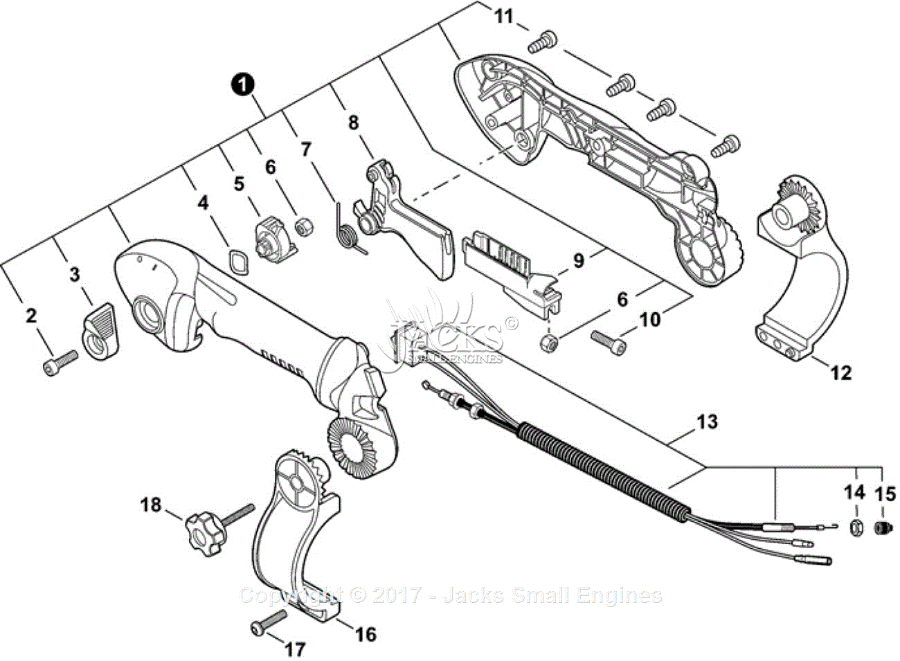 Echo PB-580T S/N: P44112001001-P44112999999 Parts Diagram for Throttle ...