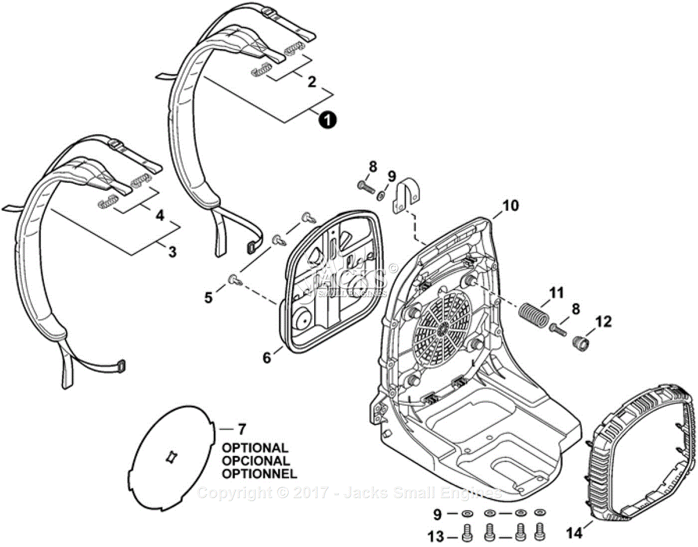 Echo PB580T S/N P44614001001P44614999999 Parts Diagram for Harness