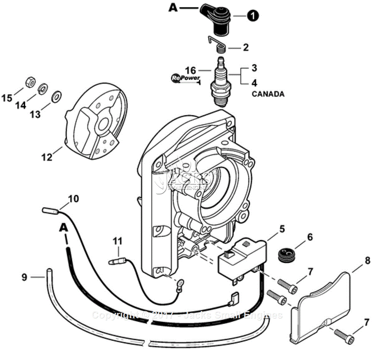 Echo PB580T S/N P44614001001P44614999999 Parts Diagram for Ignition