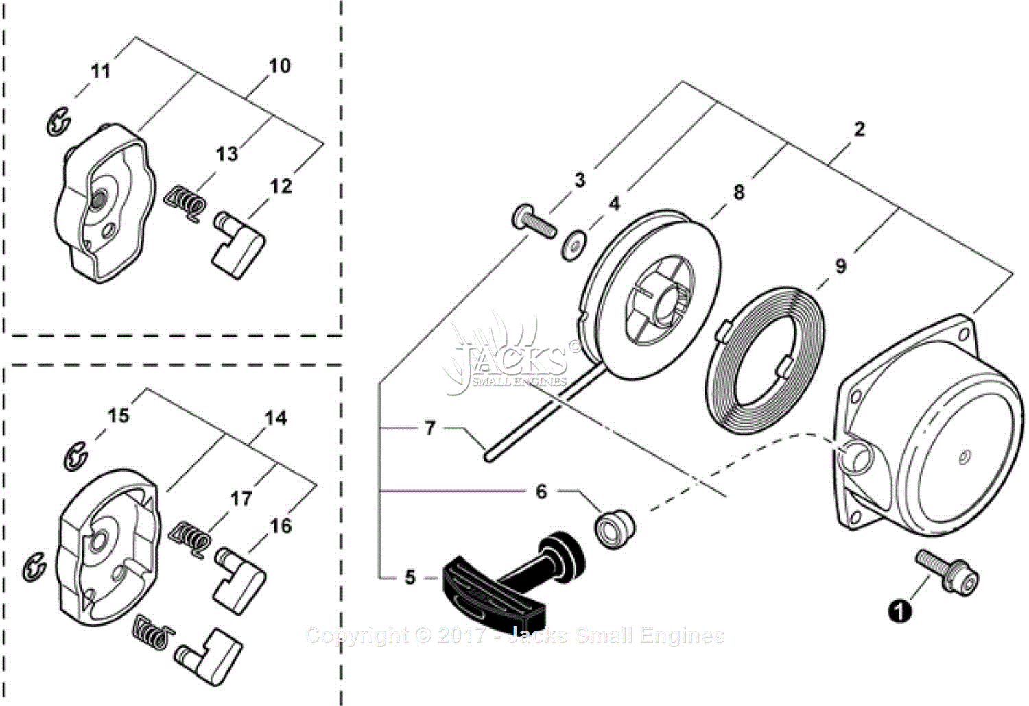 Echo PB-603 S/N: 03001001-03999999 Parts Diagram for Starter