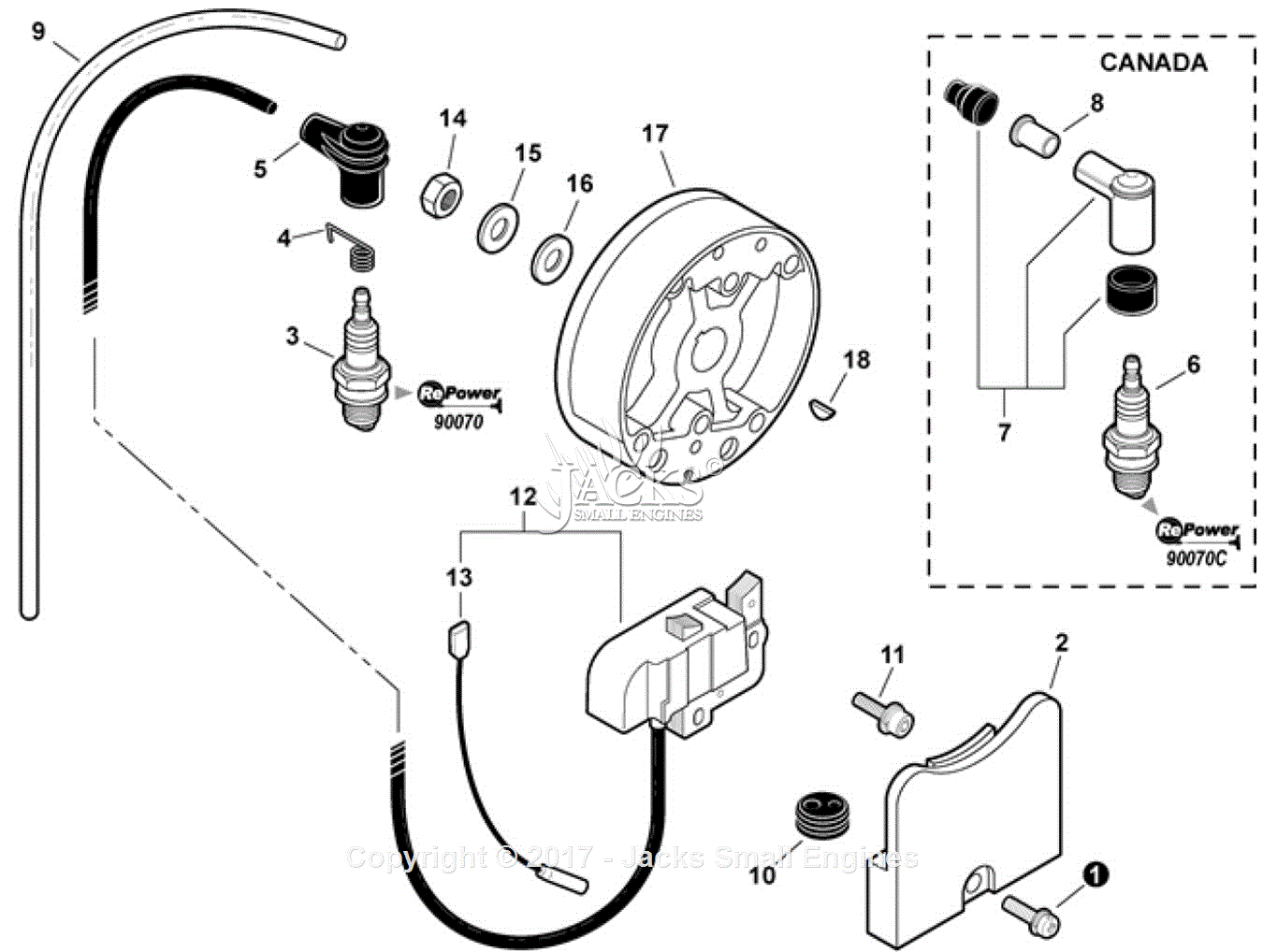 Echo PB-651T S/N: 07001001-07999999 Parts Diagram for Ignition