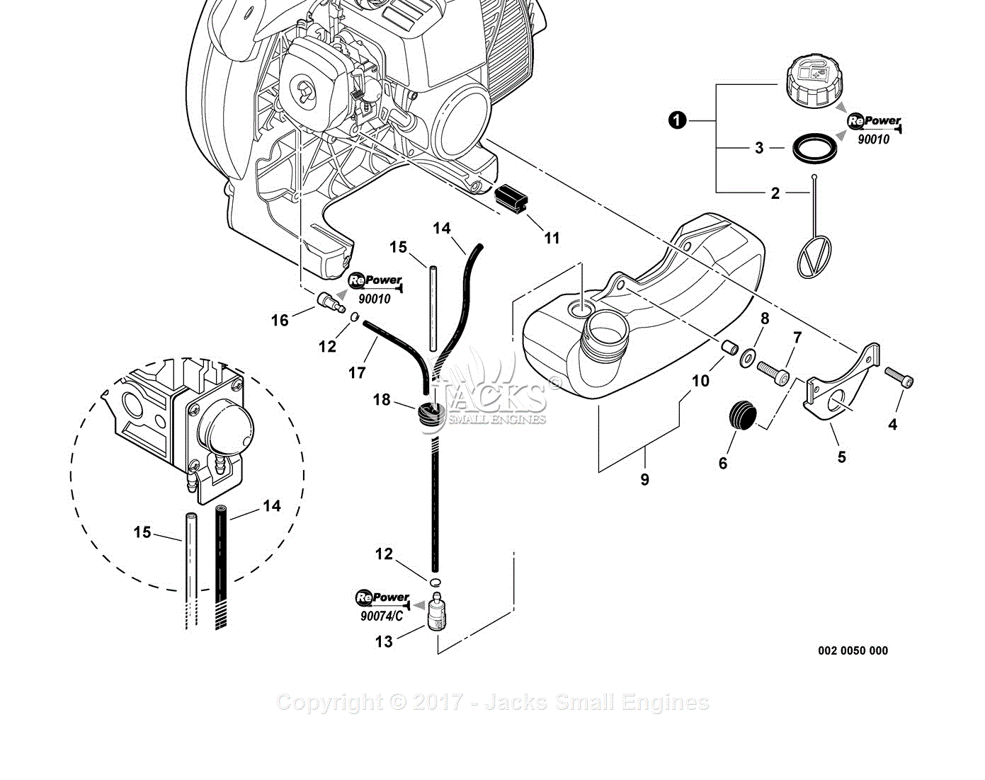 Echo Pb-250 S N: P33211001001 - P33211999999 Parts Diagram For Fuel 