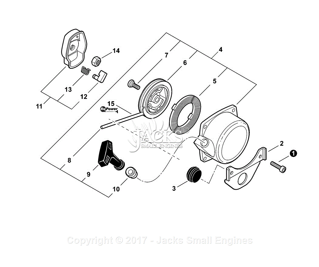 Echo PB-250LN S/N: P42814001001 - P42814999999 Parts Diagram for Starter