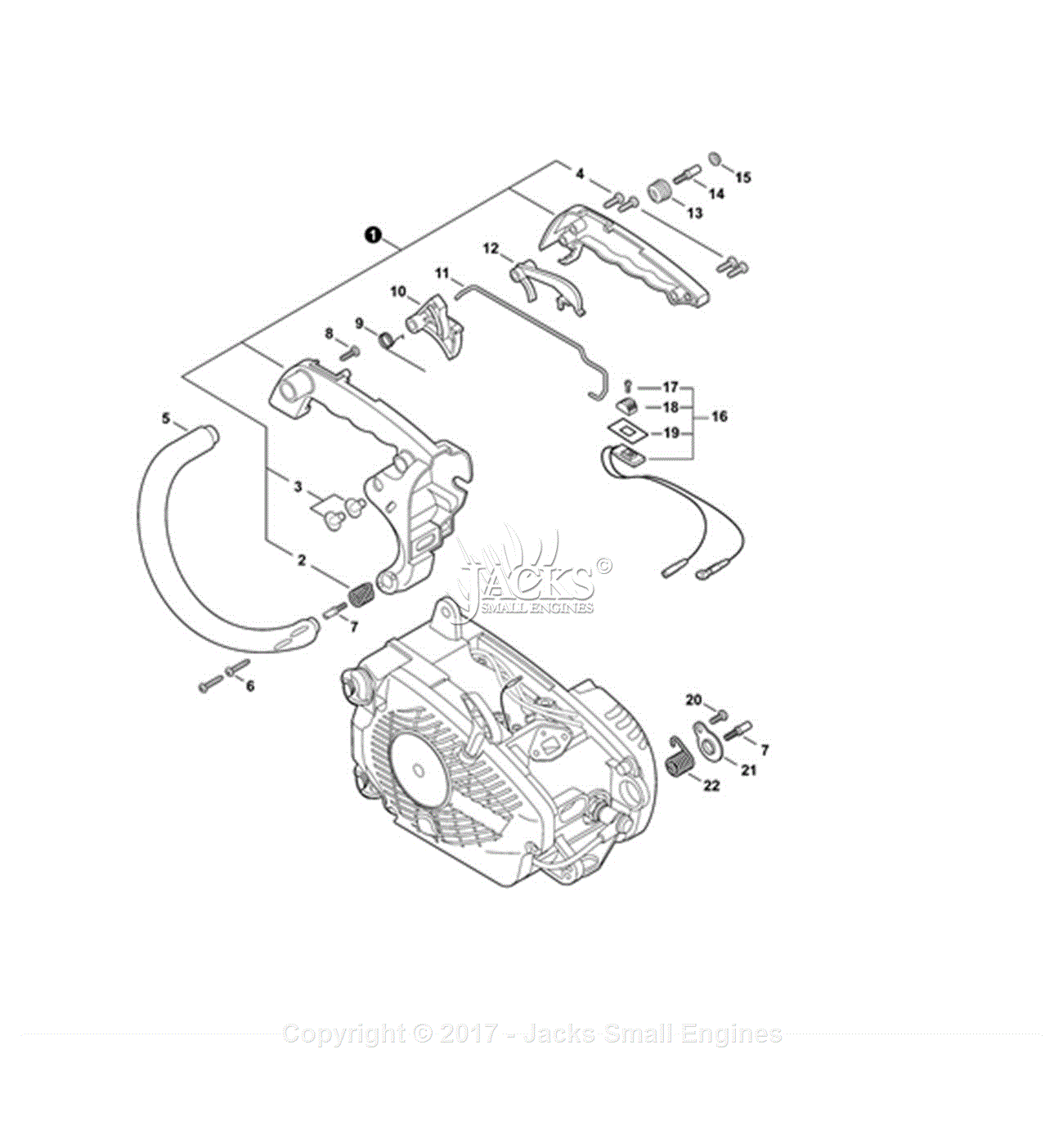 Echo CS-271T S/N: C32814001001-C32814999999 Parts Diagram for Handles ...