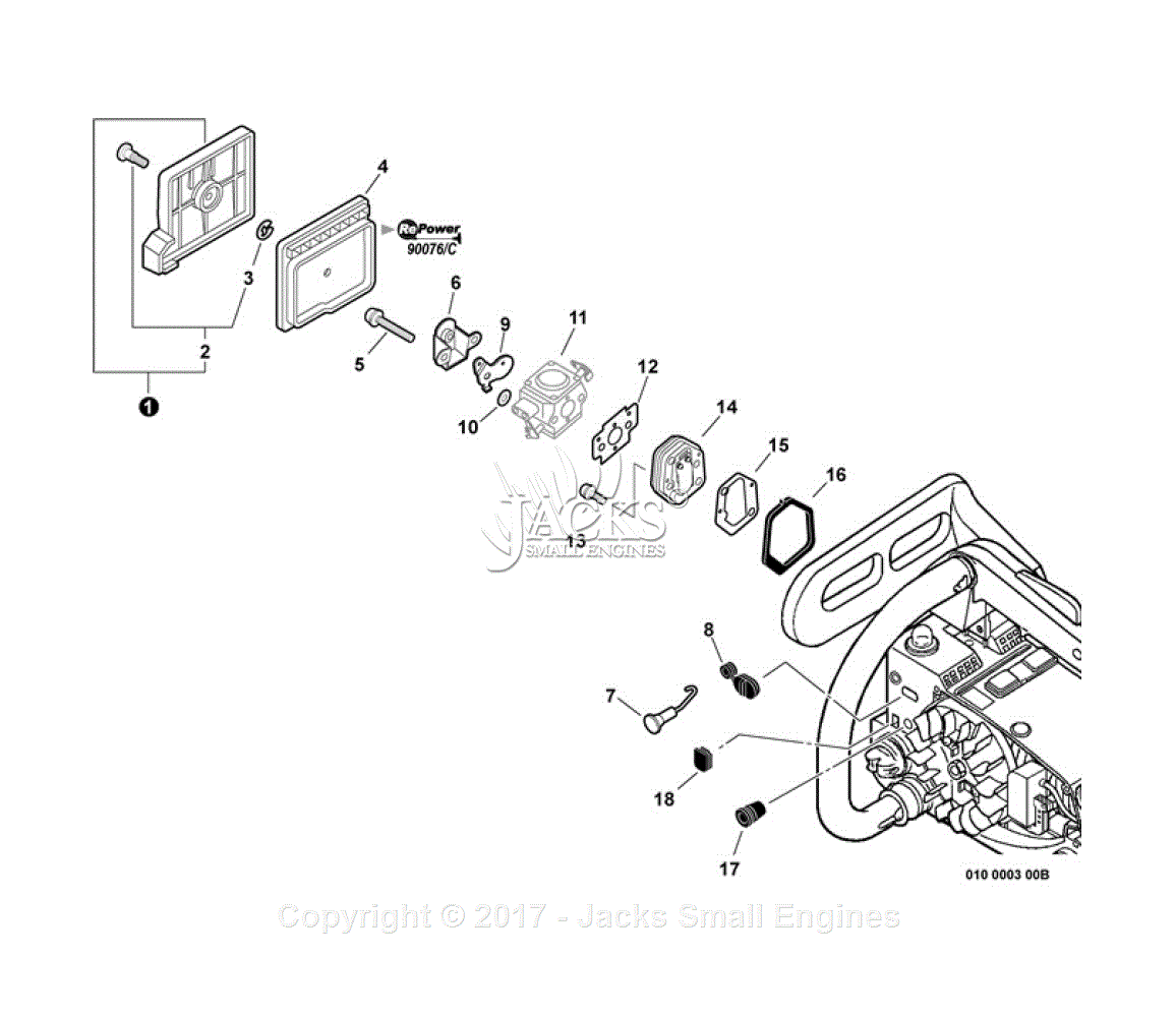 Echo CS-341 S/N: C04112001001 - C04112999999 Parts Diagram For Intake S ...