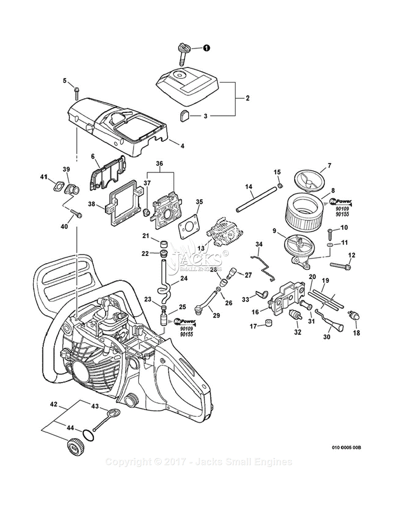 Echo CS-400 S/N: C08111001001 - C08111999999 Parts Diagram for Intake ...