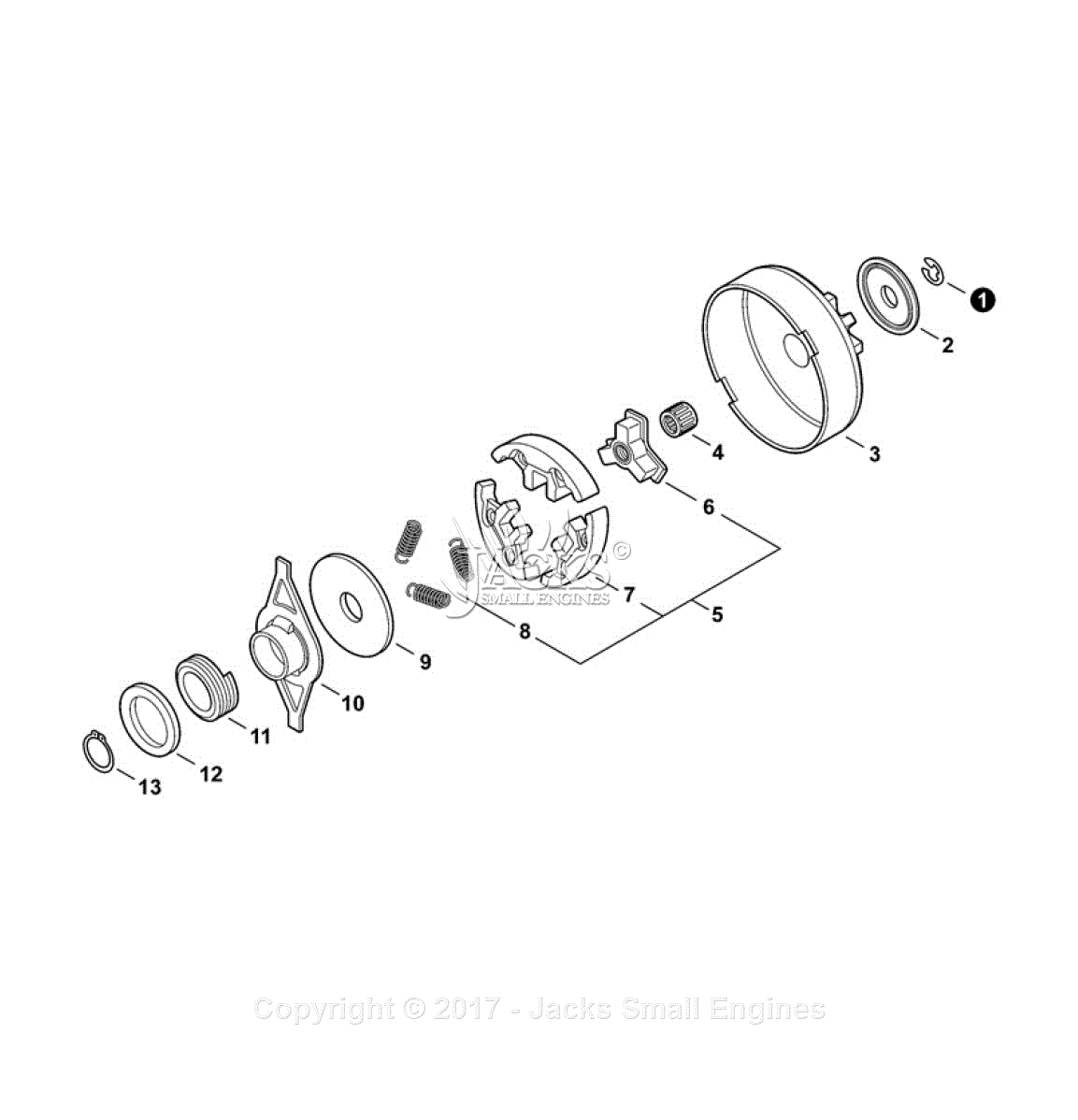 Echo CS-590 S/N: C69015001001 - C69015999999 Parts Diagram for Clutch