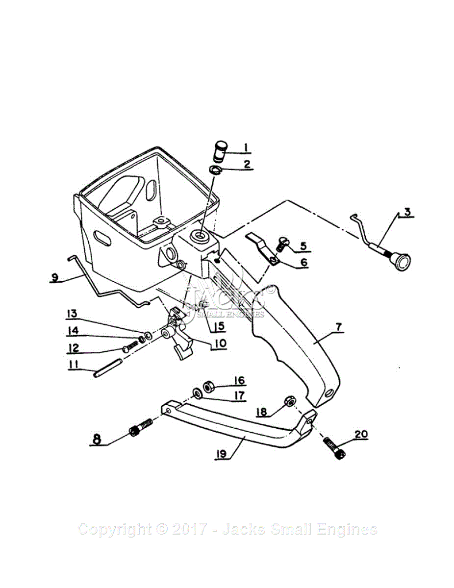 Echo CS-60S S/N: 059501 - 999999 Parts Diagram For Right Handle