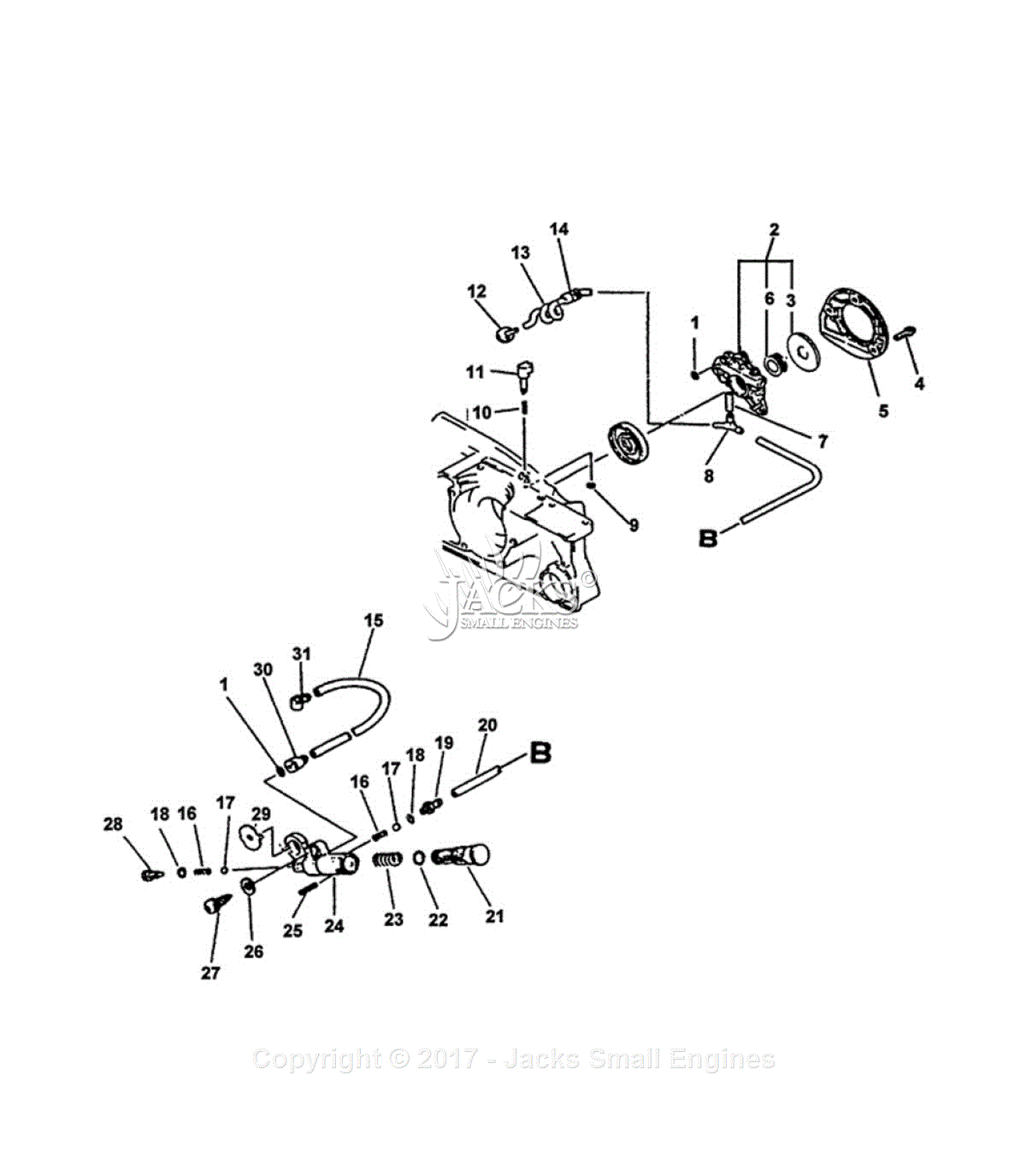 Echo CS-6700 S/N: 031241 - 999999 Parts Diagram for Oiler Sys