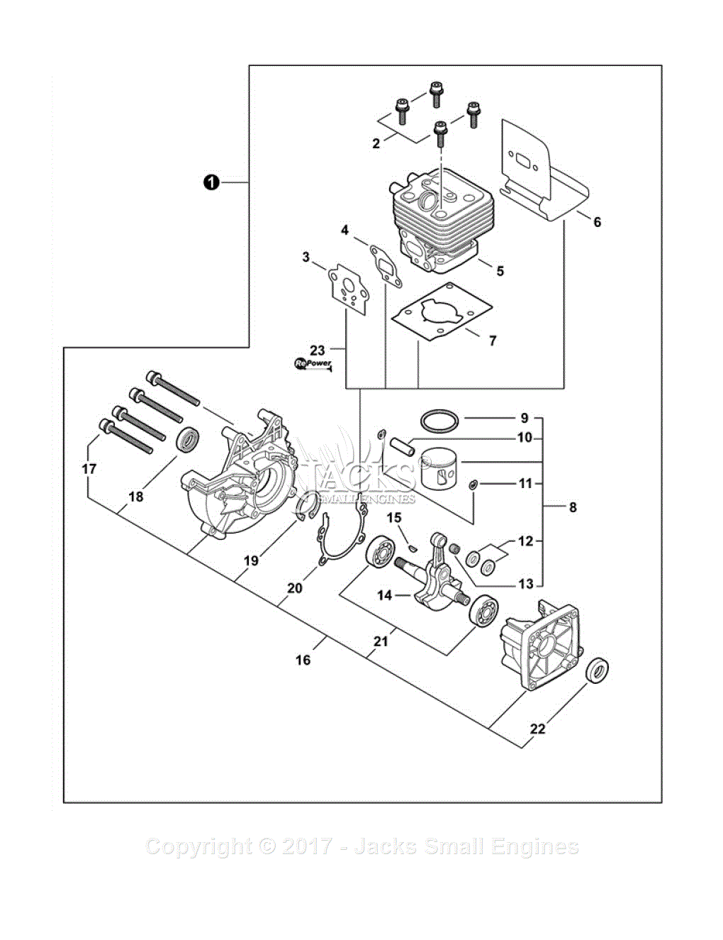 Echo BRD-280 S/N: T69914001001 - T69914999999 Parts Diagram for Engine ...