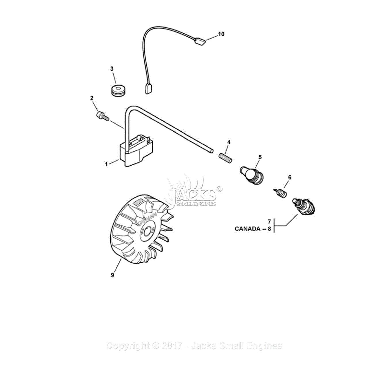 Echo PE-200 S/N: S75512001001 - S75512999999 Parts Diagram for Ignition