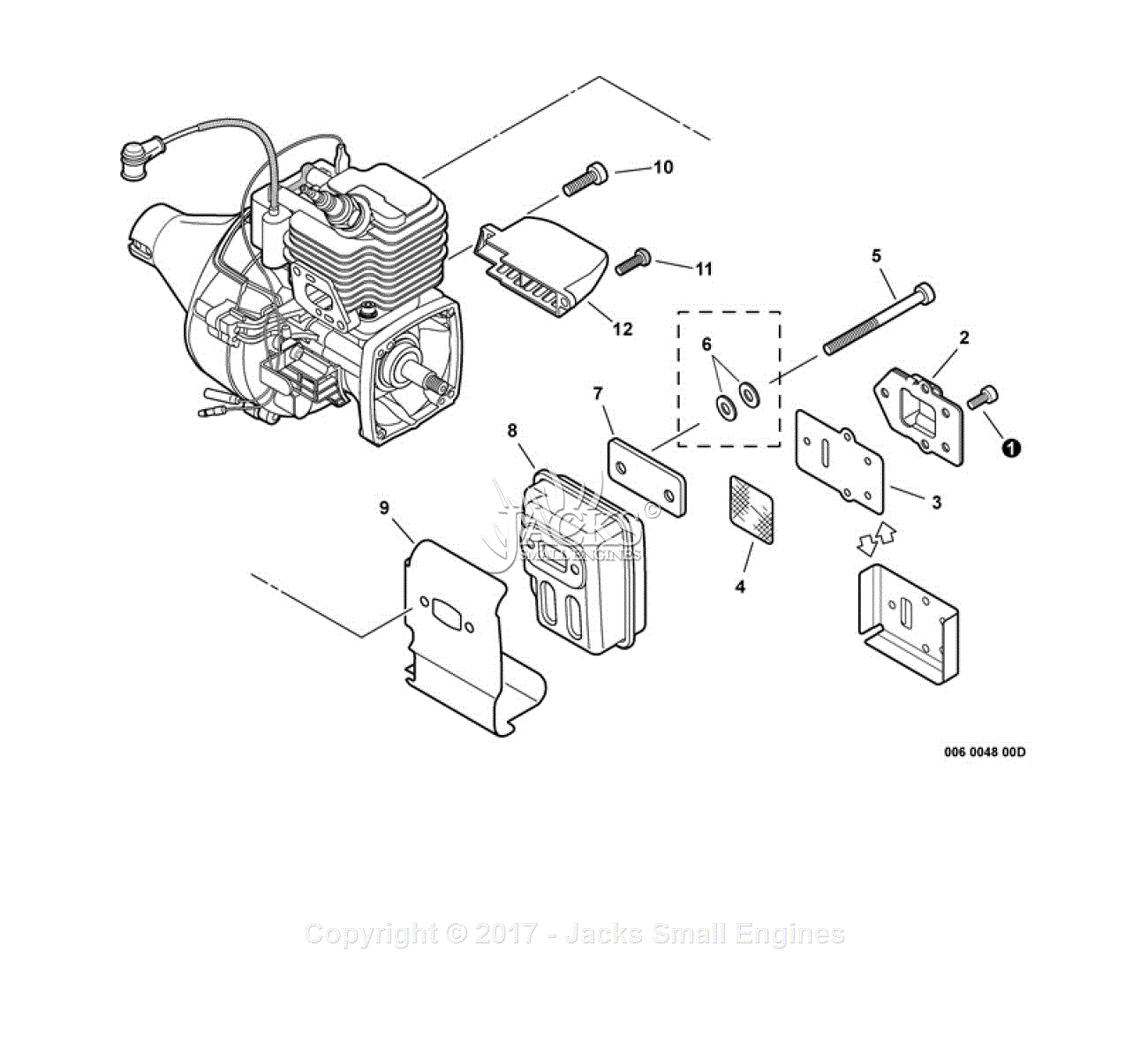 Echo PE-225 S/N: S78712001001 - S78712999999 Parts Diagram for Exhaust