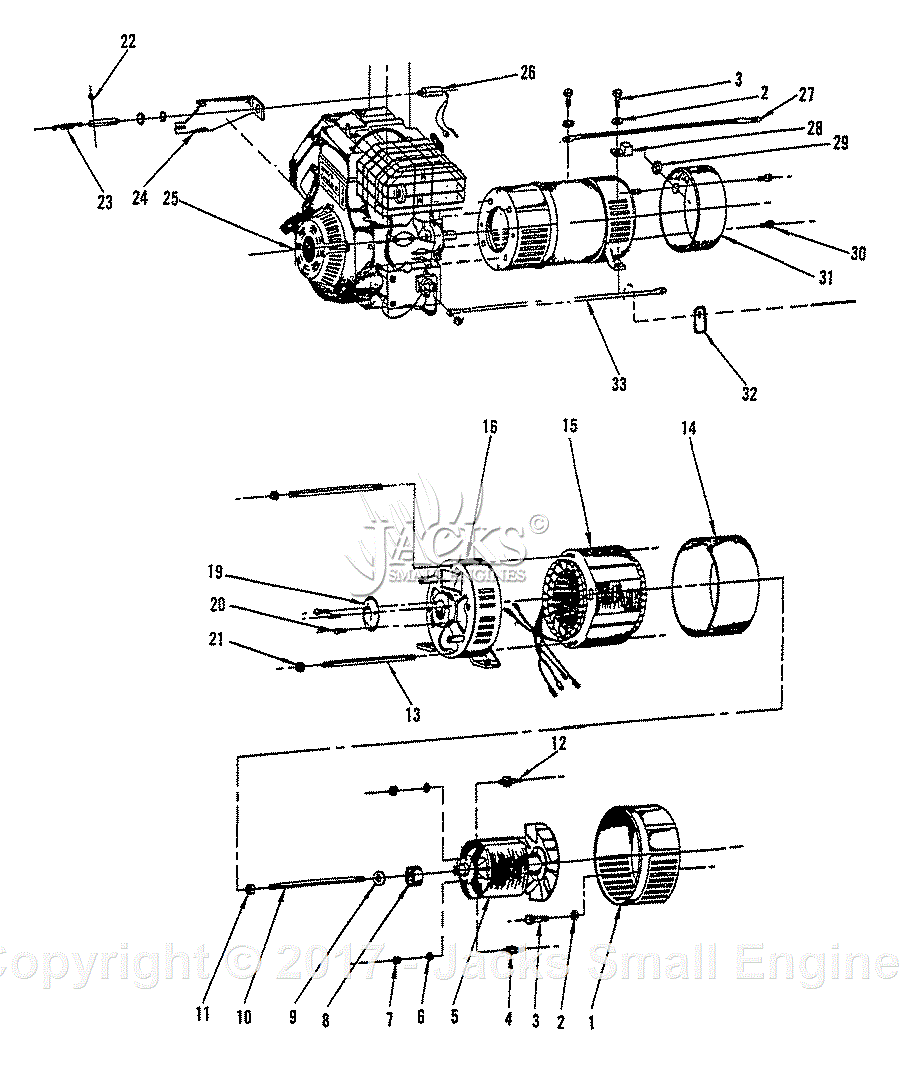 Echo EG-7600E Parts Diagram for Generator, Idle Ctr