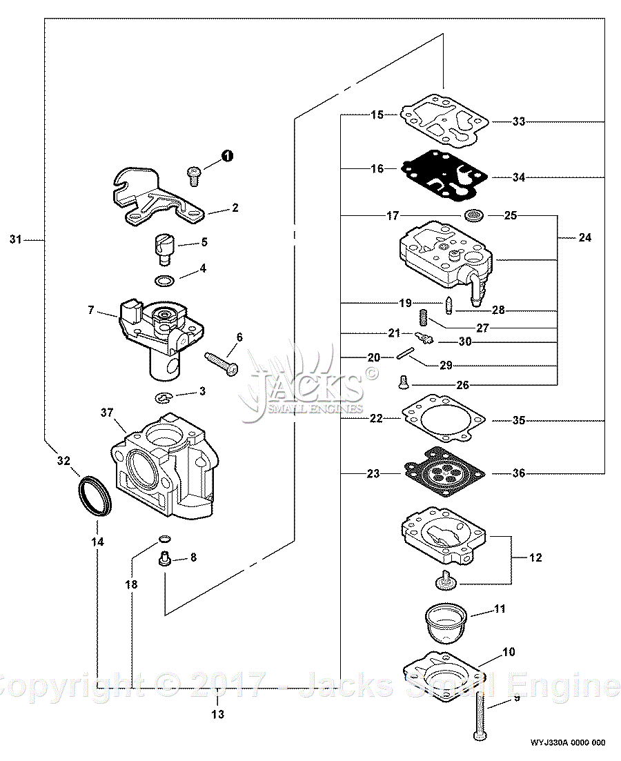 Echo EDR-260 S/N: E01705001001 - E01705999999 Parts Diagram for ...