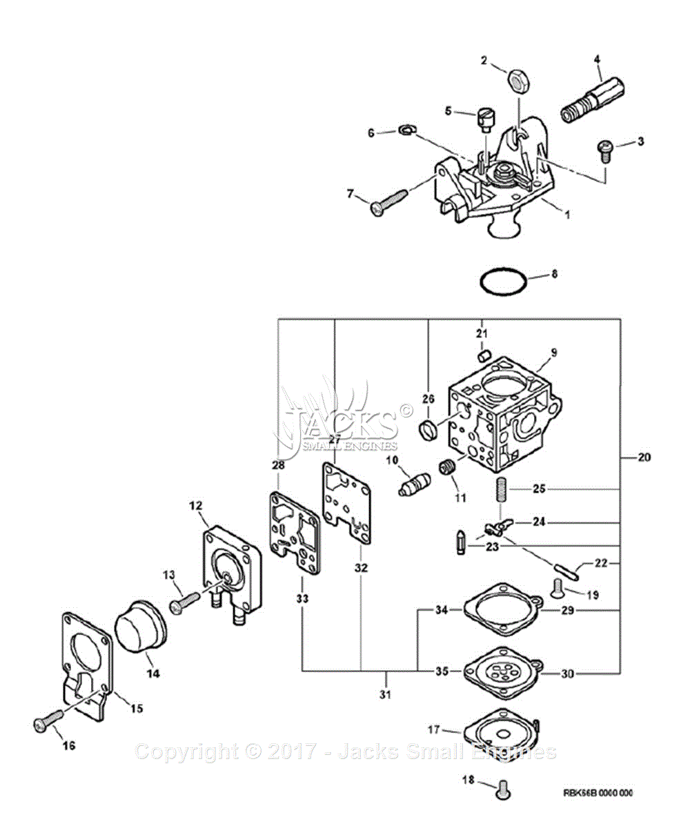 Echo HC-150 S/N: 05001001 - 05999999 Parts Diagram for Carburetor -- RB ...