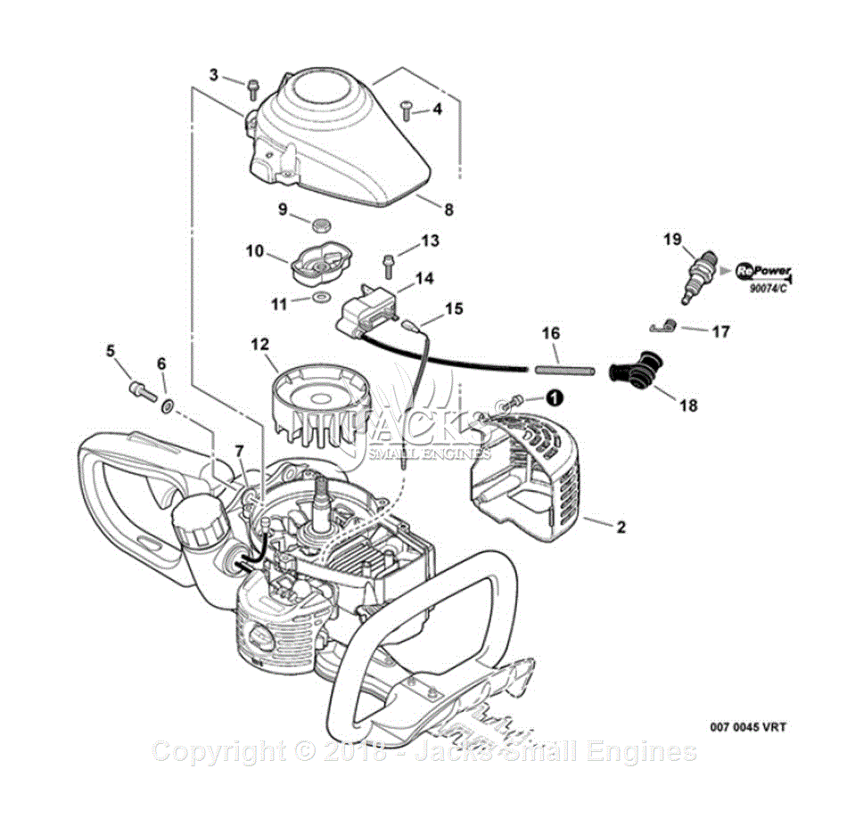 Echo HC-155 S/N: S68011001001 - S68011999999 Parts Diagram for Ignition