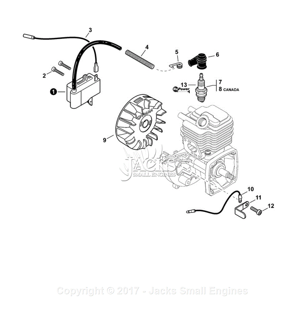 Echo PAS-225 S/N: T44912001001 - T44912999999 Parts Diagram for Ignition