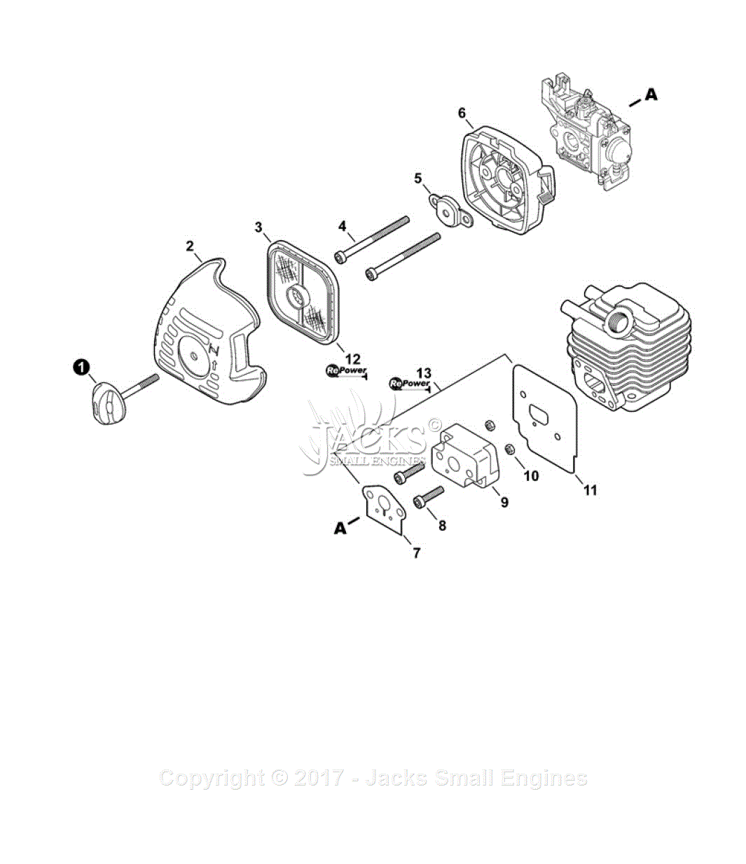 Echo PAS225 S/N T39914001001 T39914999999 Parts Diagram for Intake