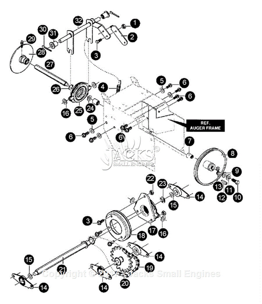 Echo ST-1033E Parts Diagram for Disc Assembly, Drive Gear, Drive Shaft