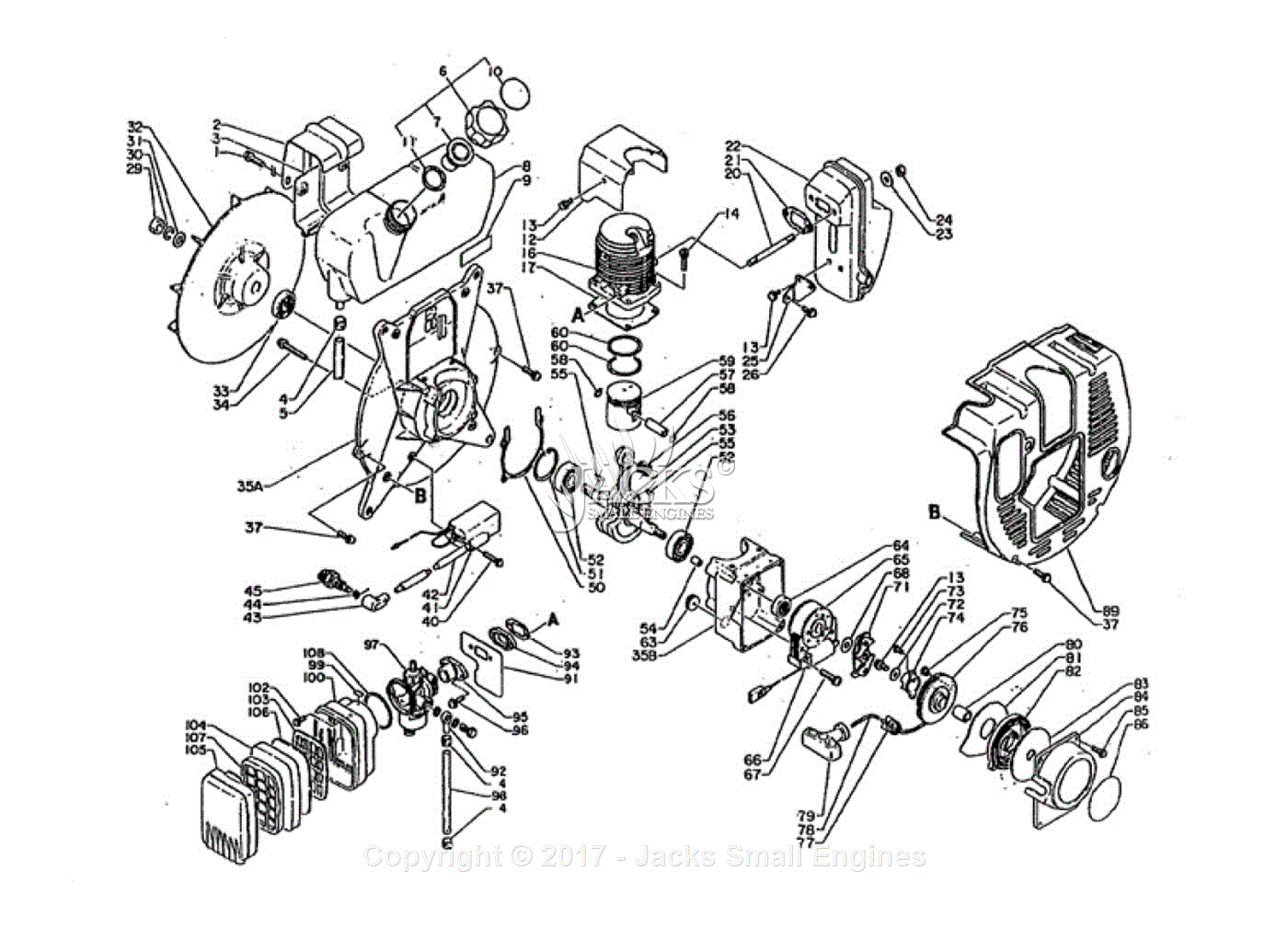 Echo DM-4500 Parts Diagram for Part List 1