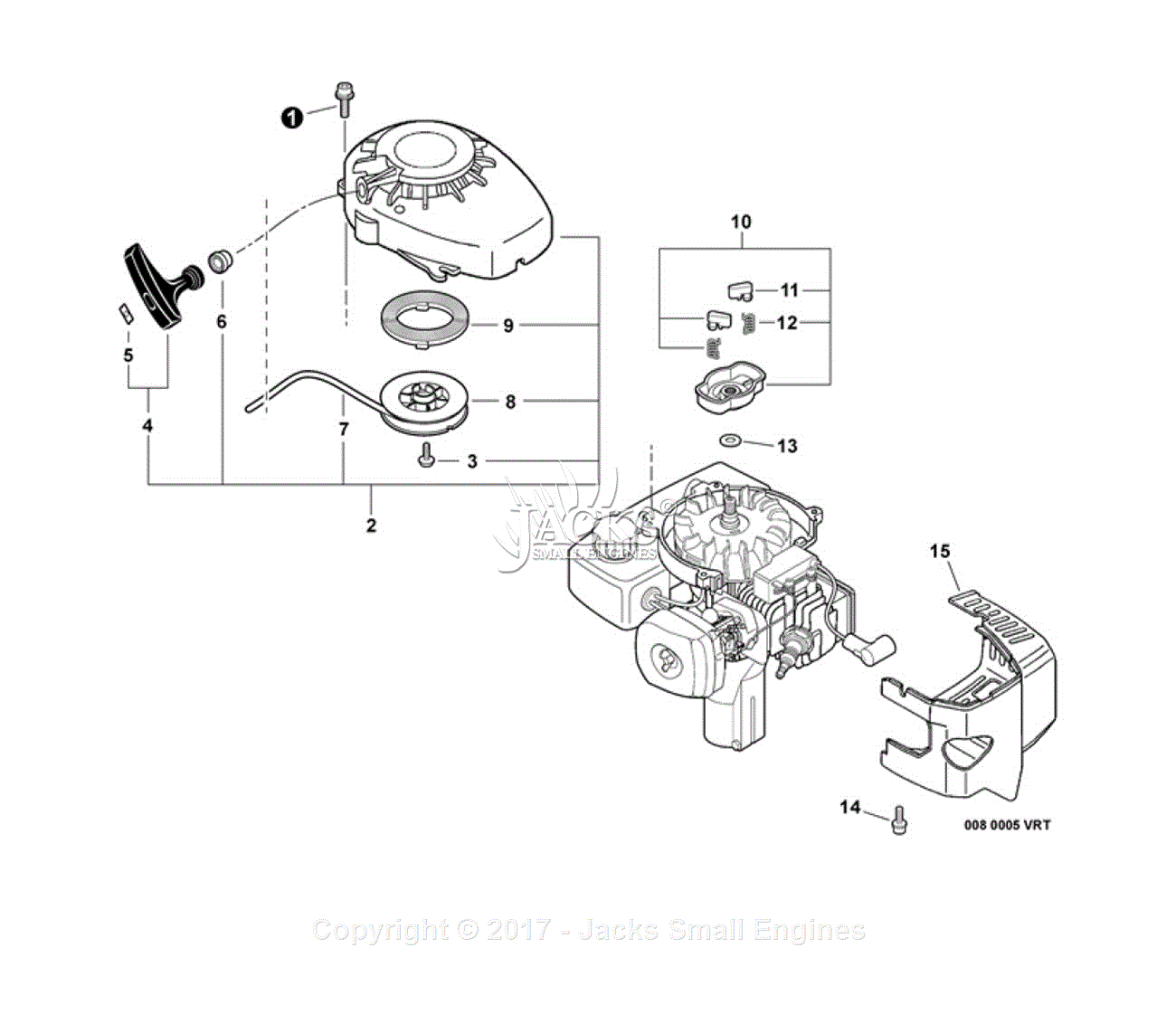 Echo Tc 210 Sn 07001001 07999999 Parts Diagram For Engine Cover