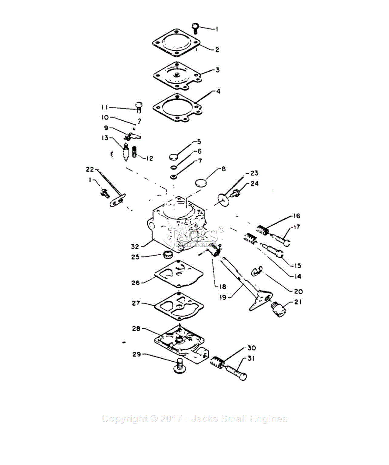 Echo SRM-200BE Parts Diagram for Carburetor