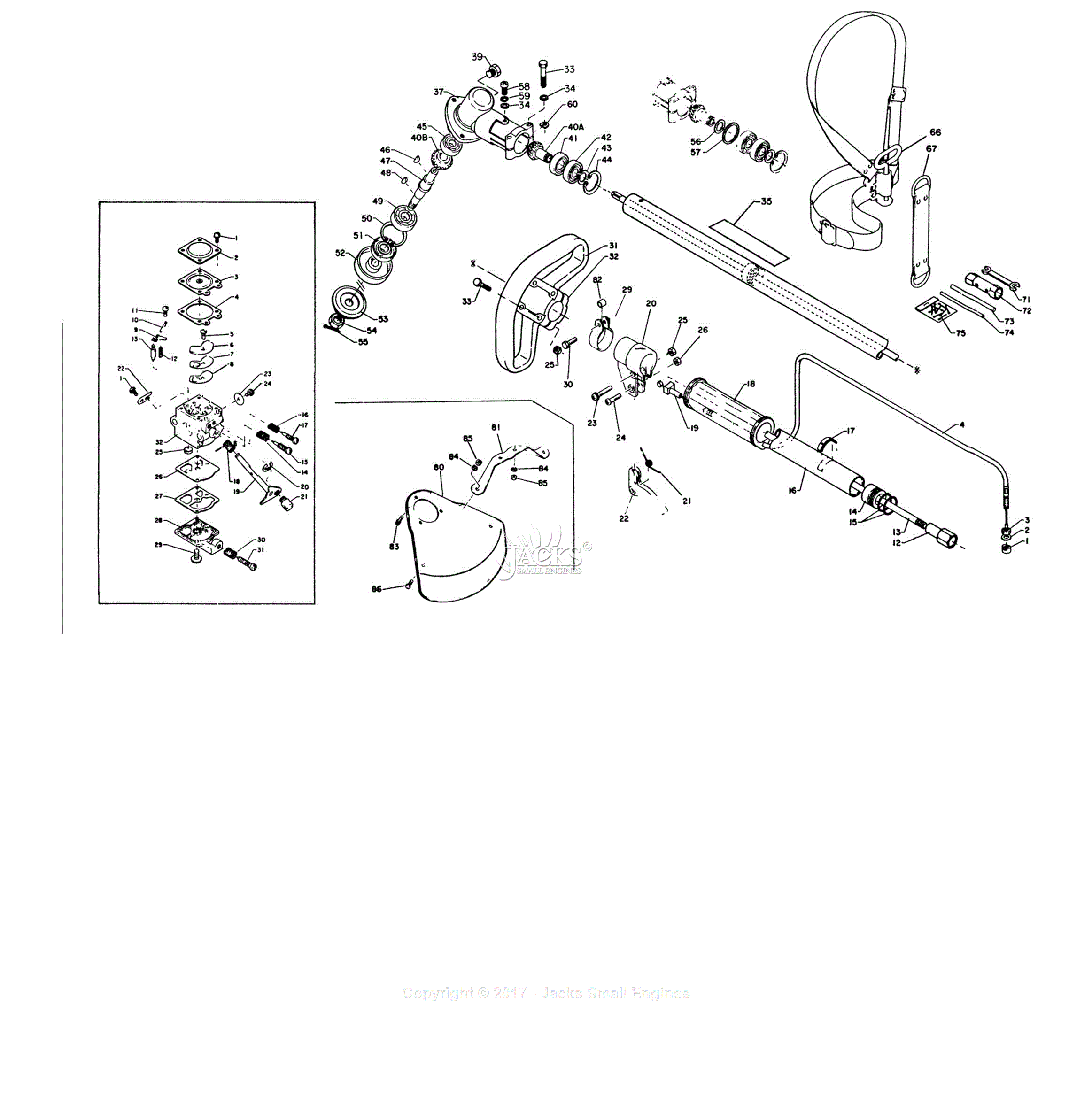 Echo SRM200DA Parts Diagram for Part List 2