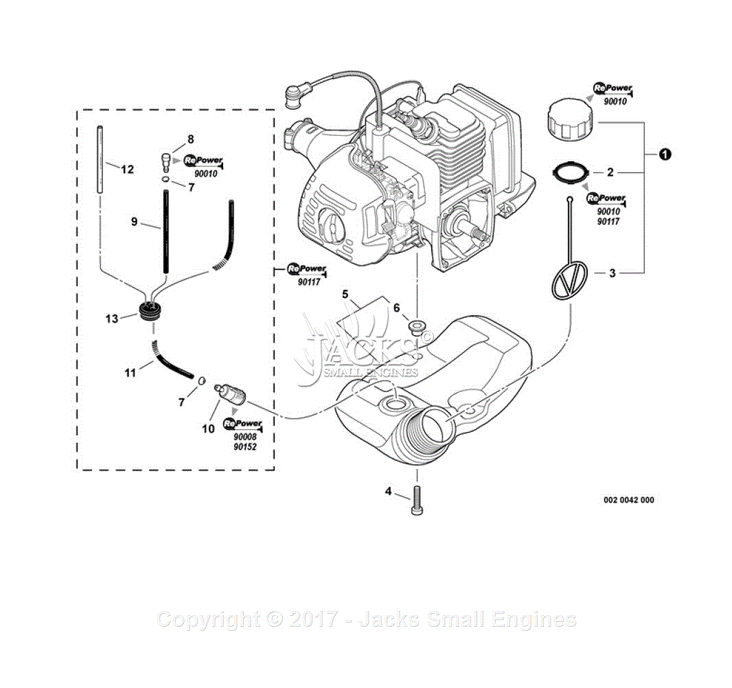 Echo SRM225SB S/N S79312001001 S79312999999 Parts Diagram for Fuel