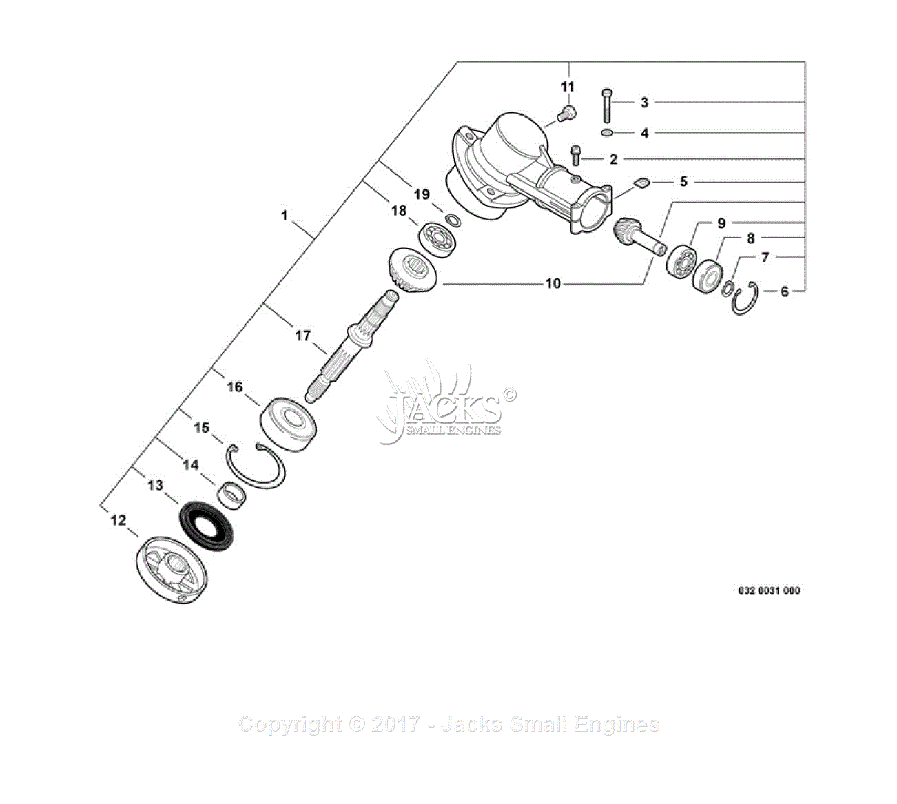 Echo SRM-22GES Parts Diagram for Gear Case