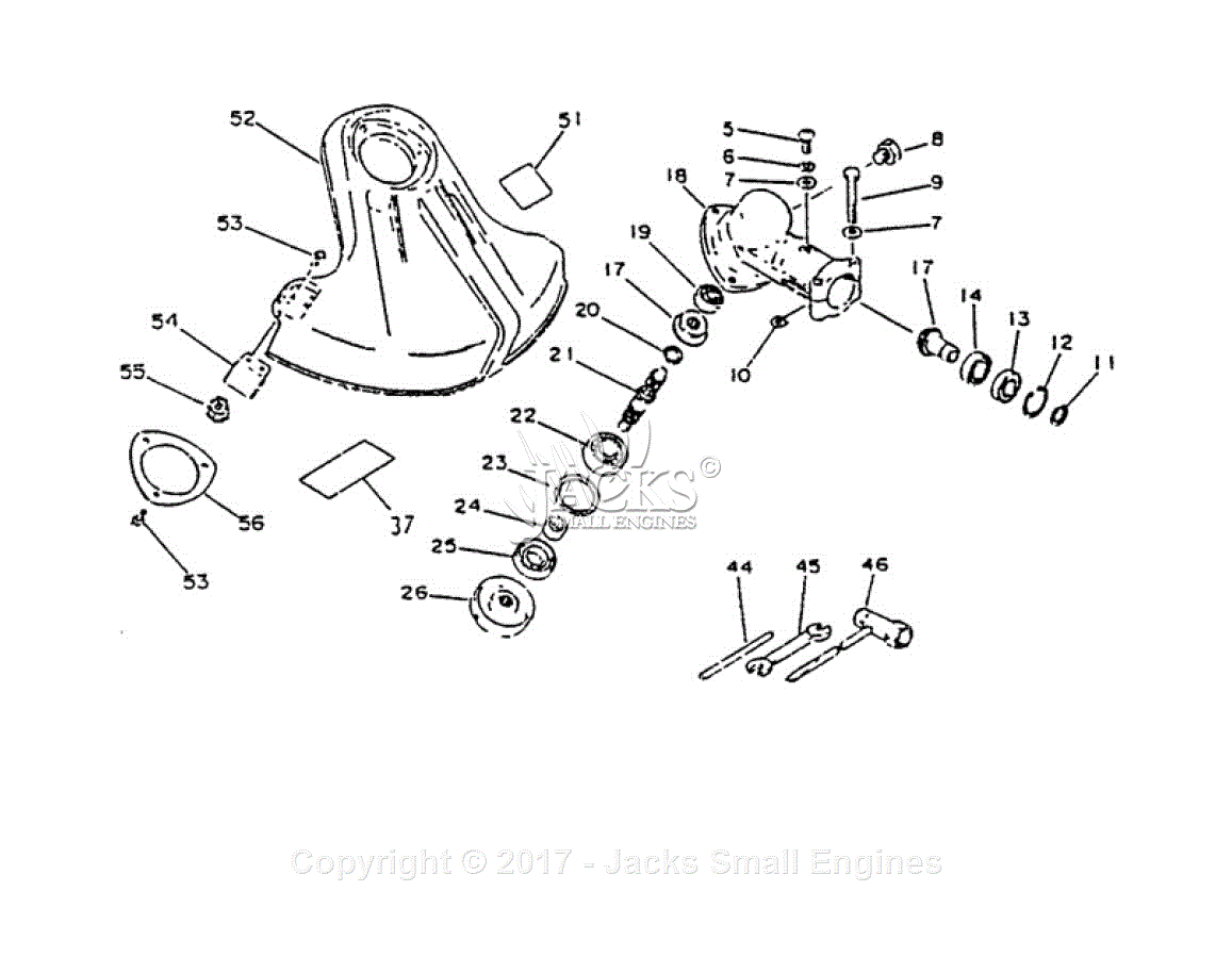 Echo SRM-2502 S/N: 0010201 - 0025000 Parts Diagram for Gear Case ...