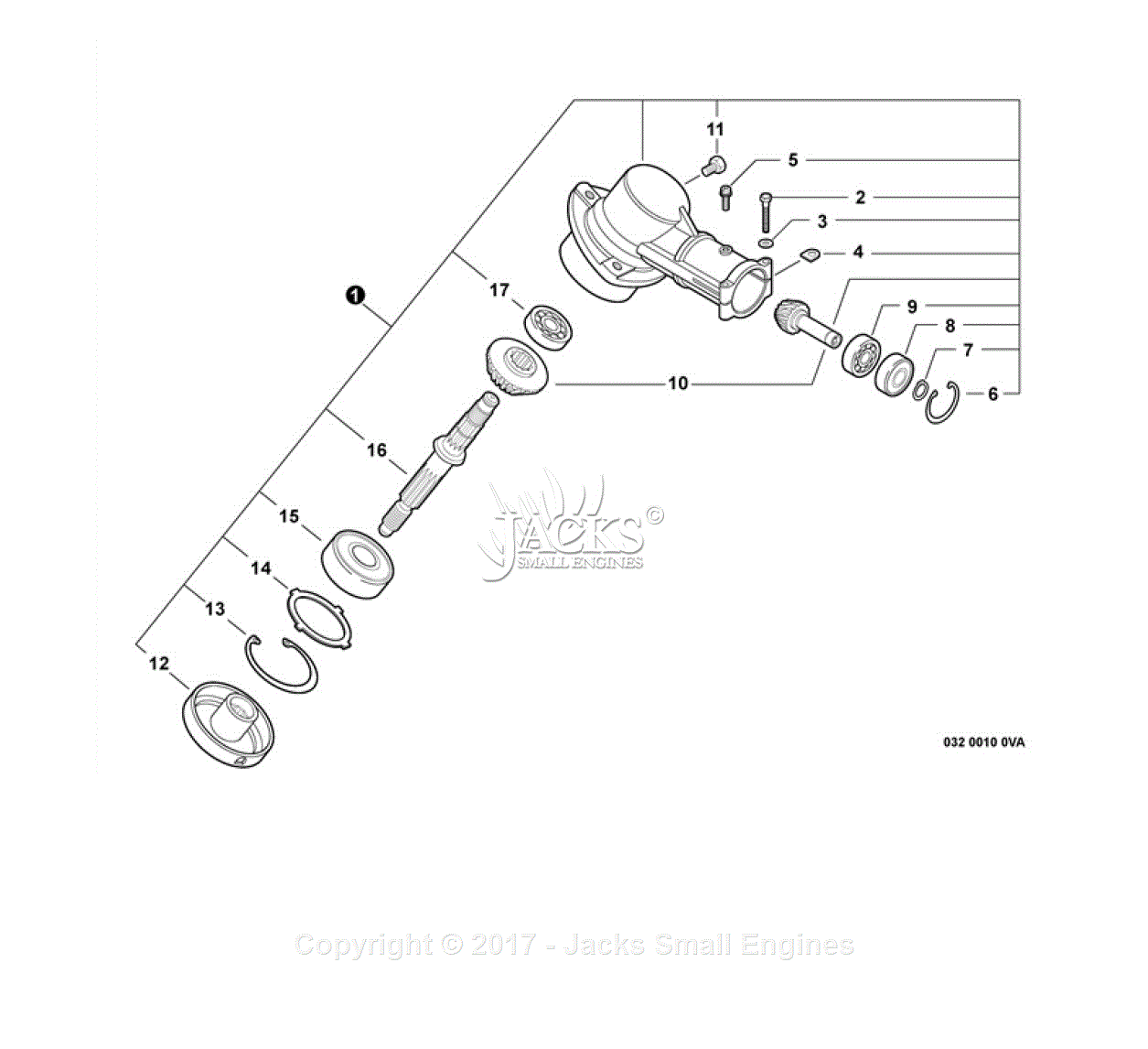 Echo SRM-251E S/N: 08001001 - 08999999 Parts Diagram for Gear Case S/N ...