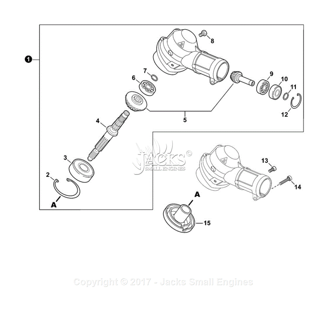 Echo SRM-2620T S/N: T94315001001 - T94315999999 Parts Diagram for Gear Case