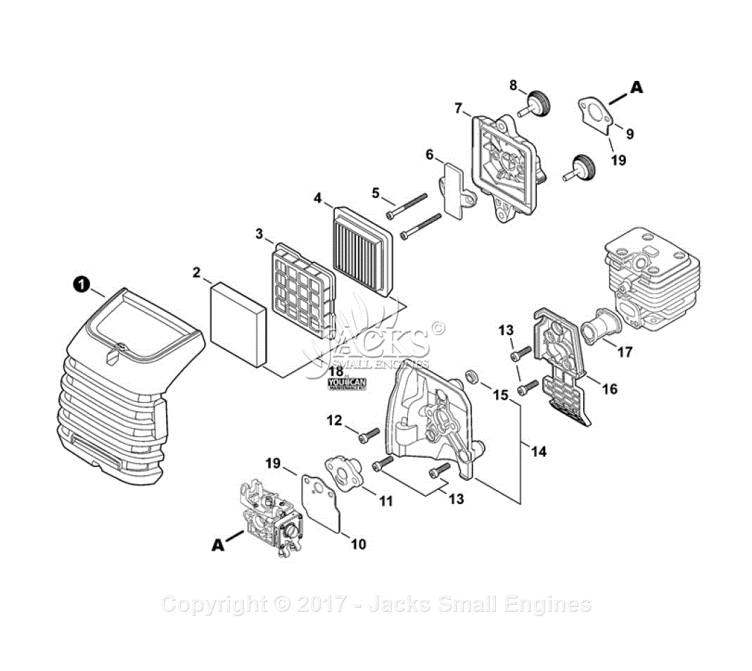 Echo SRM-2620U S/N: T94415001001 - T94415999999 Parts Diagram for Intake