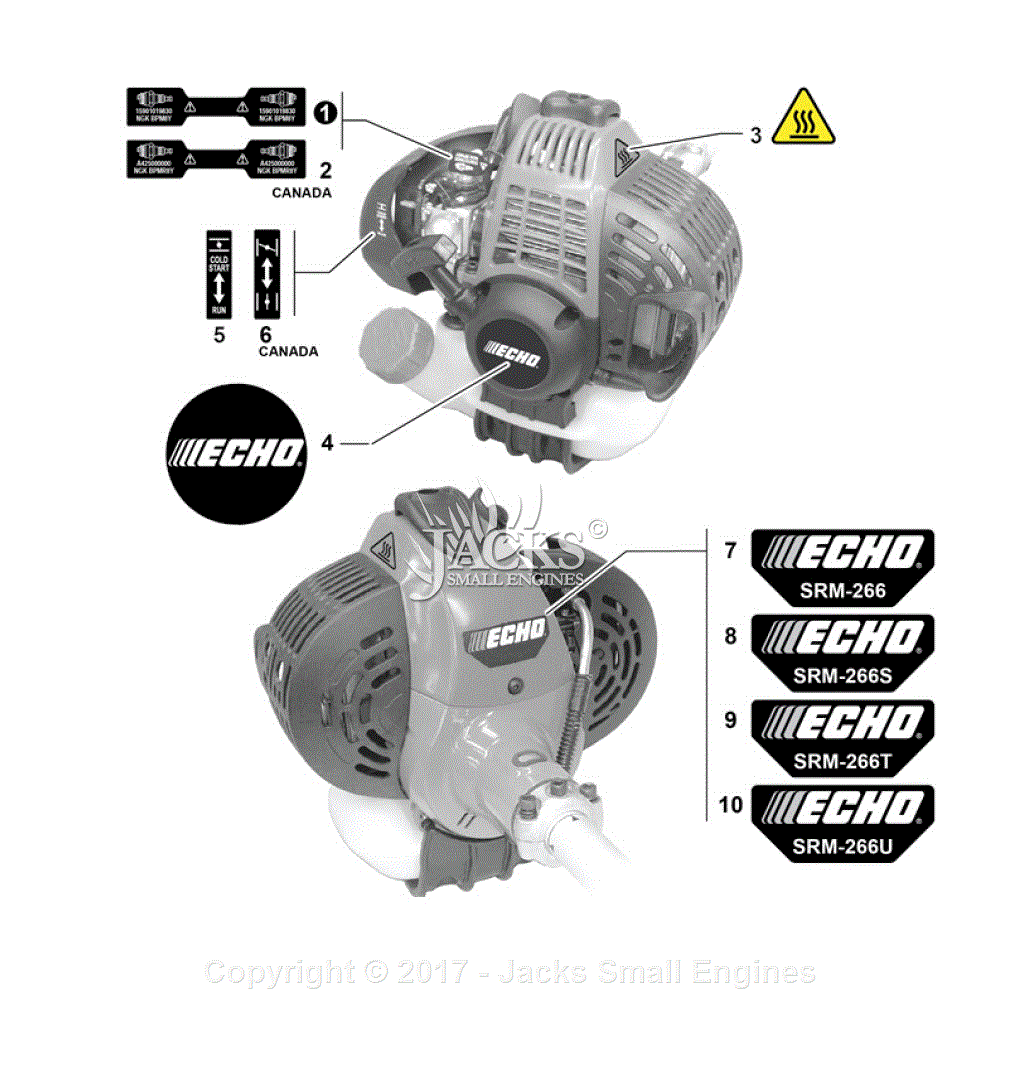 Echo Srm-266 Parts Diagram