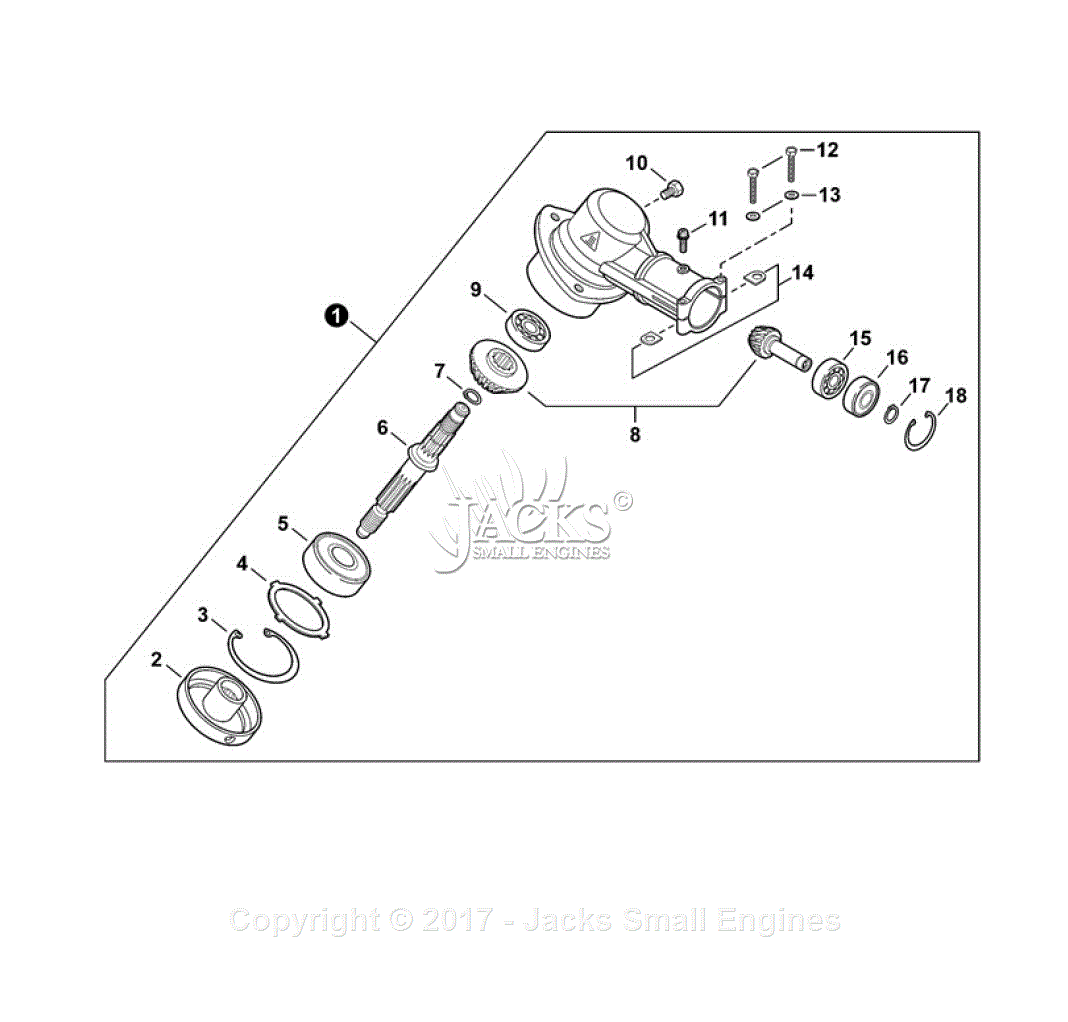 Echo SRM-266 S/N: T42011001001 - T42011999999 Parts Diagram for Gear ...