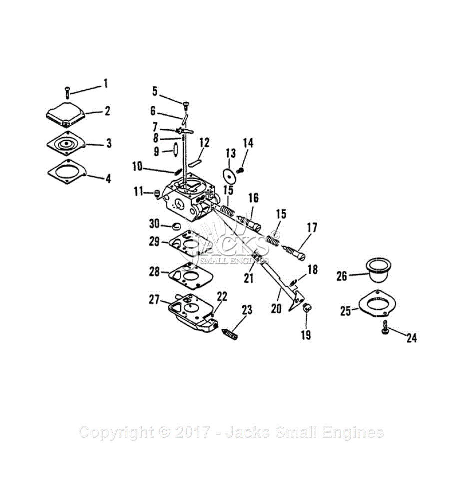 Echo SRM-3000 S/N: 034001 - 037500 Parts Diagram for Carburetor