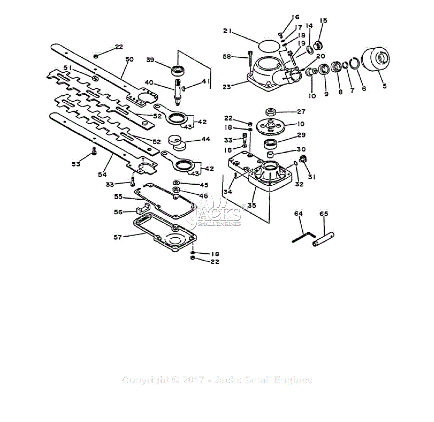 Echo SRM-3000 S/N: 037501 - 043225 Parts Diagram for Reciprocating Cutter