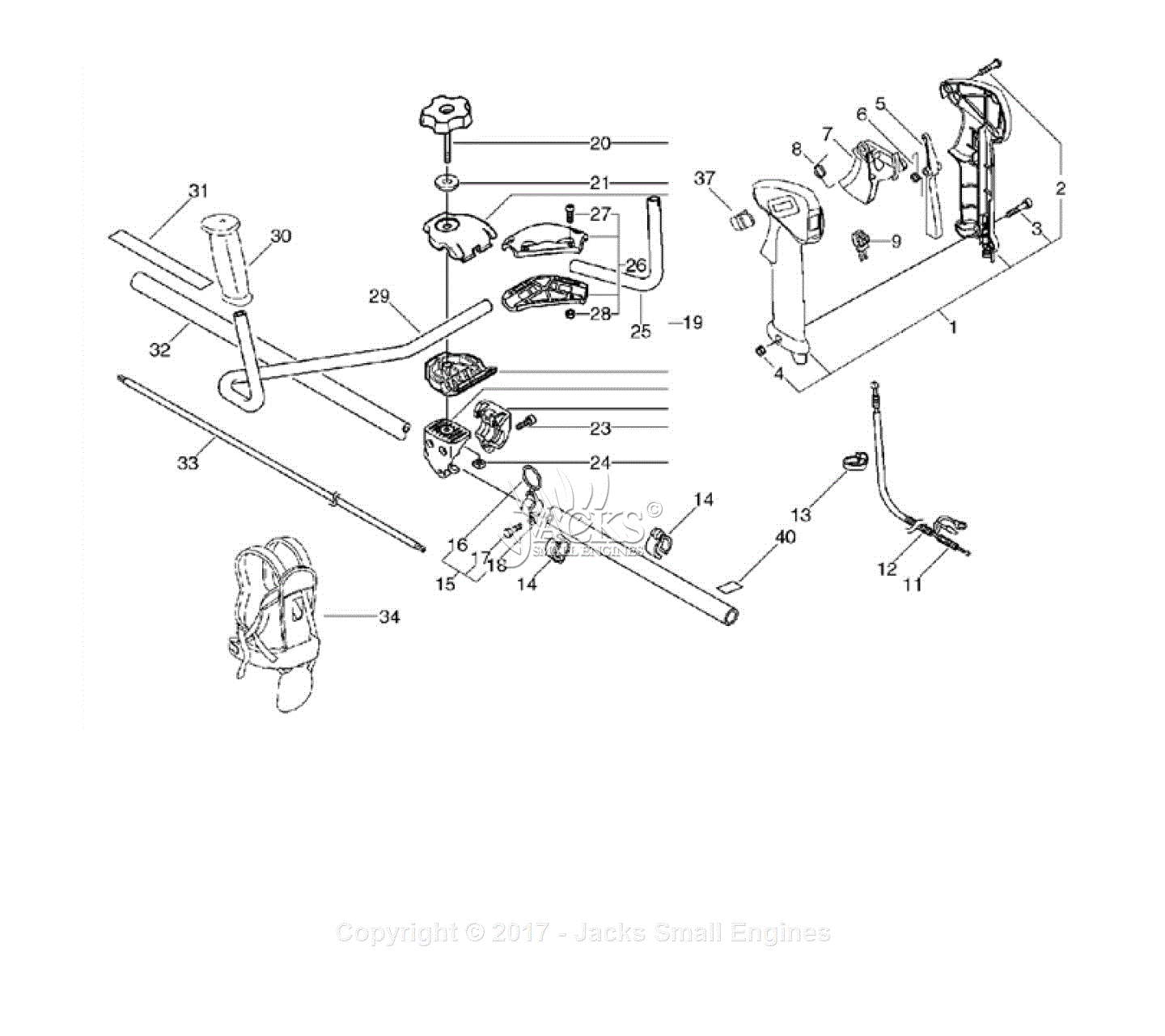 Echo SRM-360SL S/N: S00836001001 - S00836999999 Parts Diagram for U ...